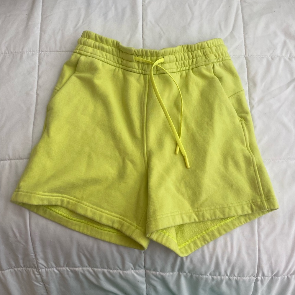 Lululemon Athletica Neon Yellow Scuba Athletic Shorts